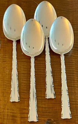 4 Lunt Sterling Silver Madrigal 6 Inch Tablespoons - Total Weight 162 Grams