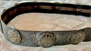 22' Leather And Sterling Silver Concho Belt