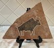 Small Vintage Signed Petroglyph Buffalo