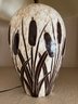 Large Ceramic Cat Tail Motif 3-way Table Lamp With Shade