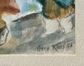 Rare Original Stunning Gene Kloss N.A. Early Morning Turtle Dance Watercolor In Frame With Provenance