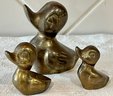 (3) MCM Brass Duck Figurines