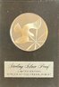 1972 Dove Of Peace Franklin Mint Sterling Silver Proof Holiday Medal With Box, Paperwork, And Plastic Case