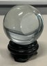 3' Diameter Hand Made Art Glass Ball With Wood Base