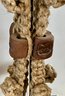 (3) Vintage Macrame Plant Holders With Metal Hangers - (1) With Ceramic Beads