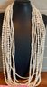 8 Strands Of Assorted Size Cultured Freshwater Pearls 36 - 44'  Strand Necklaces