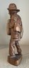Hand Carved Made In Ecuador Wooden 16 Inch Traveler Figurine