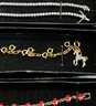 (4) Joan Rivers Bracelets - Lady Bug W Earrings - Horse Charm With Attachable Clasps  - Rhinestone Tennis
