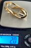 14K Gold Milor Italy Drop Earrings Total Weight 2.0 Grams
