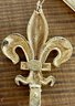 Vintage Gold Tone Pin Lot - Gerry's Enamel Frog - J. HJ. Heart - Monet & DeNicola Fleur De Lis
