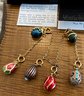 (6) Joan Rivers Faberge Enamel Egg Individual Charms With Chain To Add To Necklace Or Bracelet IOB