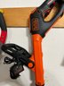 Yard Tool Lot - Black & Decker Trimmer With Charger, Saw, Shovel, Rakes, And More