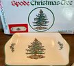 Spode England Christmas Tree Pattern Serving Pieces - Sandwich Tray - Divided Dish - Heart Dish