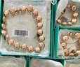 Bronzo Italia NIP Bronze Dome Bead 18' Necklace - 2 Bracelets - 2 Hoop Earrings - 18' Chain Necklace NIP