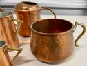 Vintage Copper Lot - Handled Measuring Cups, Salt And Pepper, Watering Can, And More