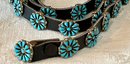 41' Sterling Silver And Turquoise Concho Belt