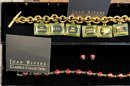 (2) Joan Rivers Bracelets - Enamel Lady Bug & Street Sign Charm Bracelet In Original Boxes
