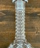 Vintage 17.5 ' Pinwheel Bohemian Cut Crystal Decanter With Pointed Stopper