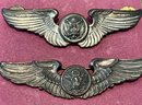 (3) Pairs Of WWII Military Wing Pins - (1) Sterling Silver