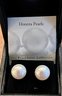 Honora 14K Gold Large White Freshwater Cultured Pearl Earrings In Original Box