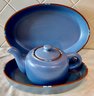 Dansk International Designs LTD Mesa Stoneware Dishes - (2) Oval Serving Dishes And A Tea Pot