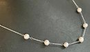 14K White Gold And Pink Pearl 16' Necklace In Original Box