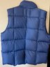 Ladies Size Large Land's End 100 Percent Goose Down Navy Blue Snap Front Vest