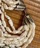 830 Silver & Freshwater Pearl Multi Strand Bracelet - Black Stone - Joan Rivers Enamel Heart  & Earrings