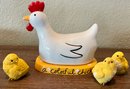 Sandra Magsamen For Silvestri A Colorful Chick Salt And Pepper Chicken With 3 Resin Chicks