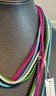 12 Assorted Colorful Enamel Coated 38' Chain Necklaces NIP
