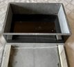 Vintage Hand Made Black Solid Marble Stone Box With White Quartz Banding