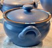 Dansk International Designs LTD Mesa Stoneware Dishes - (6) Small Bean Pots And (1) Large Bean Pot