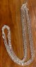 Sterling Silver Milor Italy 3 Chain 60' Necklace - Total Weight 24.5 Grams