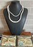 2 Honora Freshwater Cultured Pearl Sterling Silver Clasp Necklaces In With Original Boxes