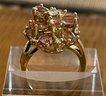 George Carter Jessup 18K Gold -Diamond & Citrine Cocktail Ring Size 6.25 - 51622 - Total Weight 9.3 Grams