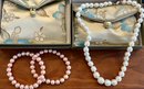 Honora Graduated Freshwater Pearl 16' Necklace & 2 Pink Freshwater Pearl Stretch Bracelets New In Box