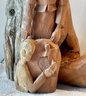 (2) Wood Carvings - Llama And Abstract