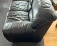 Palliser Navy Blue Leather Full Size Sofa
