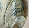 Hand Blown Cased Art Glassed Vase By Gaio 1981 Made In Canada