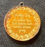 Franklin Mint 24 Kt Gold Electroplate On Sterling 1975 Mother's Day Pendant Necklace With Box ( As Is )