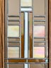 Vintage 18 Inch Framed Stained Glass Panel With Base