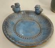 (3) Pieces Of Studio Pottery - Dean 1990 Bowl, Bird Bath Bowl, And Cup