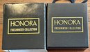 14K Gold & Large Grey Freshwater Pearl Honora Earrings In Original Box Total Weight 3.2 Grams