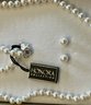 Honora Sterling Silver & Freshwater Pearl 16' Necklace And Matching Earrings In Original Box