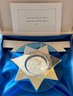 1971 Silent Night Franklin Mint Sterling Silver Ornament With Original Box