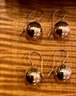 2 Pairs 14K Gold Eterna Gold Polished Ball  Earrings In Original Box 3.8 Grams Total