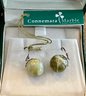 3 Pairs Sterling Silver & Connemara Marble Earrings IOB