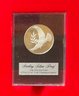 1975 Dove Of Peace Franklin Mint Sterling Silver Proof Holiday Medal With Box, Paperwork, And Plastic Case