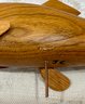 Carl Forslund Carved Painted Wood Grouse And Hand Carved Trout On Base (as Is)