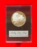 1977 Peace Franklin Mint Sterling Silver Proof Holiday Medal With Box, Paperwork, And Plastic Case